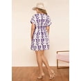 thumbnail image 5 of LA LEELA Women's Swimsuit Swimwear Cover Ups Short Beach Robe Dress XL-XXL Purple, Circle, 5 of 5