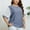 Blue, variant on Tbopshirt Womens Tops,Women Casual T-shirt Plus Size Buttons Round Neck Short Sleeve Pullover Blouse Tops