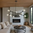 thumbnail image 6 of Sena 36 Inch Chandelier, Sputnik Style w Canopy, Charcoal Gray Metal, 6 of 7