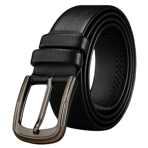 Faux Leather Belt Causal Simple Single Prong Buckle Belt Pin Buckle Belt for Men