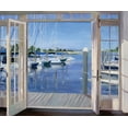 thumbnail image 2 of Saxe, Carol 14x12 Gold Ornate Wood Framed with Double Matting Museum Art Print Titled - Reflections, Marina Mill Creek, 2 of 4