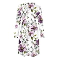 thumbnail image 4 of CHGBMOK Women's Midi Dress Long Sleeve Loose Fit Dresses Casual Crew Neck Print Dresses, 4 of 7