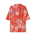 thumbnail image 5 of Blouses pour Femmes, Mode Décontractée, Manches Courtes Raccourcies, Chemise Ample Imprimée, 5 of 5