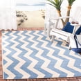 thumbnail image 3 of Safavieh Courtyard Ayden Chevron Indoor/Outdoor Area Rug, Blue/Beige, 5'3" x 7'7", 3 of 11