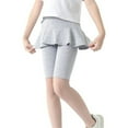 thumbnail image 2 of KAUOD Girls Summer Casual Sports Pants Kids Knee Length Leggings with Skirt Stretchy Athletic Ruffle Skirted Legging Clothes, 2 of 3
