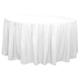thumbnail image 1 of The Great American Store Polyester 36 Inch Round Fitted White Tablecloth With Pleated Table Skirt for Party Table Decoration, Banquet Tablecloth, Wedding Tablecloths (D36"x H30"), 1 of 3