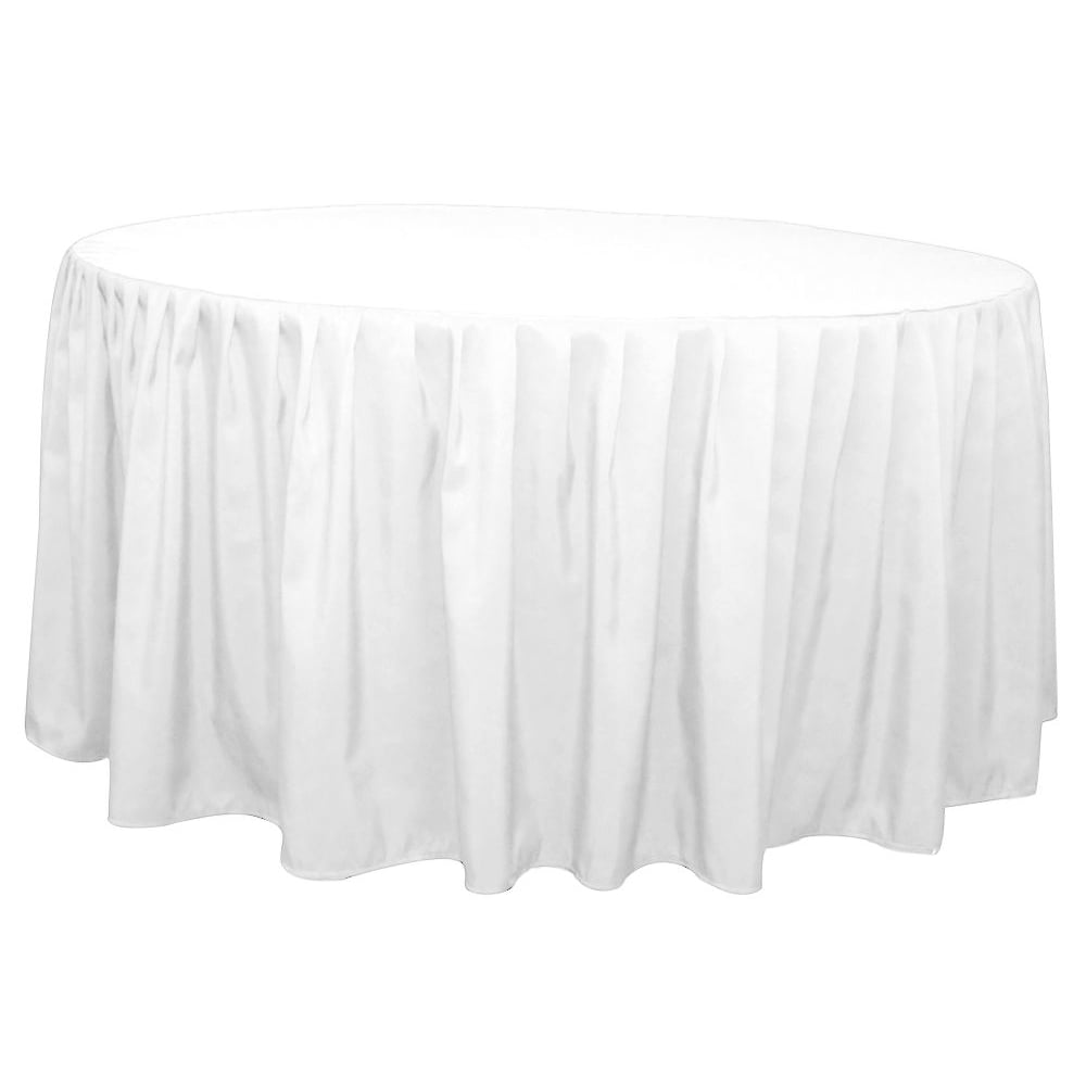 The Great American Store Polyester 48 Inch Round Fitted White