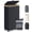 Black-75L, variant on HICHEN Laundry Basket with Wheels, 75L Tall Clothes Hamper, Large Laundry Basket with Removable Wash Bag for Corner Dorm, Rolling Hamper, Blue&White