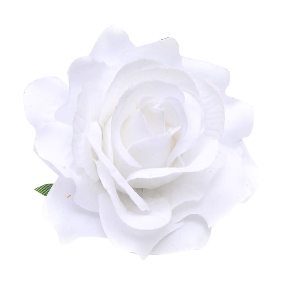 Rose Flower Hair Clips Elegant Hairpins Floral Brooches Pin Boho Hair Clip Rose Hair Accessories For Women Girls Lady Bridal, 10 cm, White
