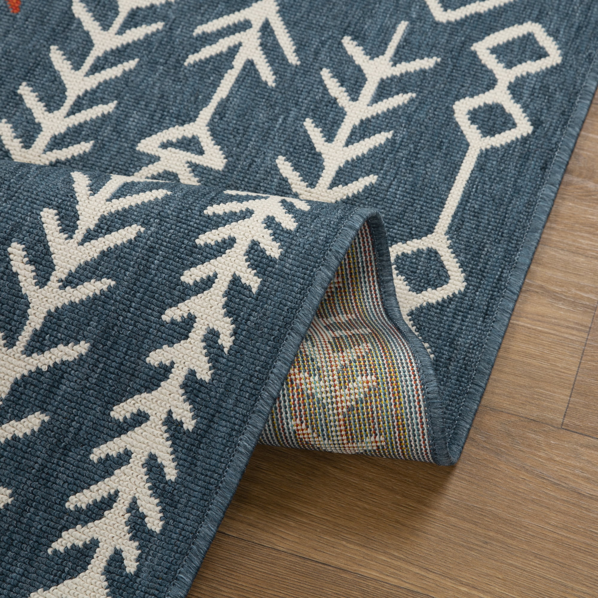 Ox Bay and Evette Rios Dora 8' x 9'9" Blue Arrows Indoor/Outdoor Area Rug