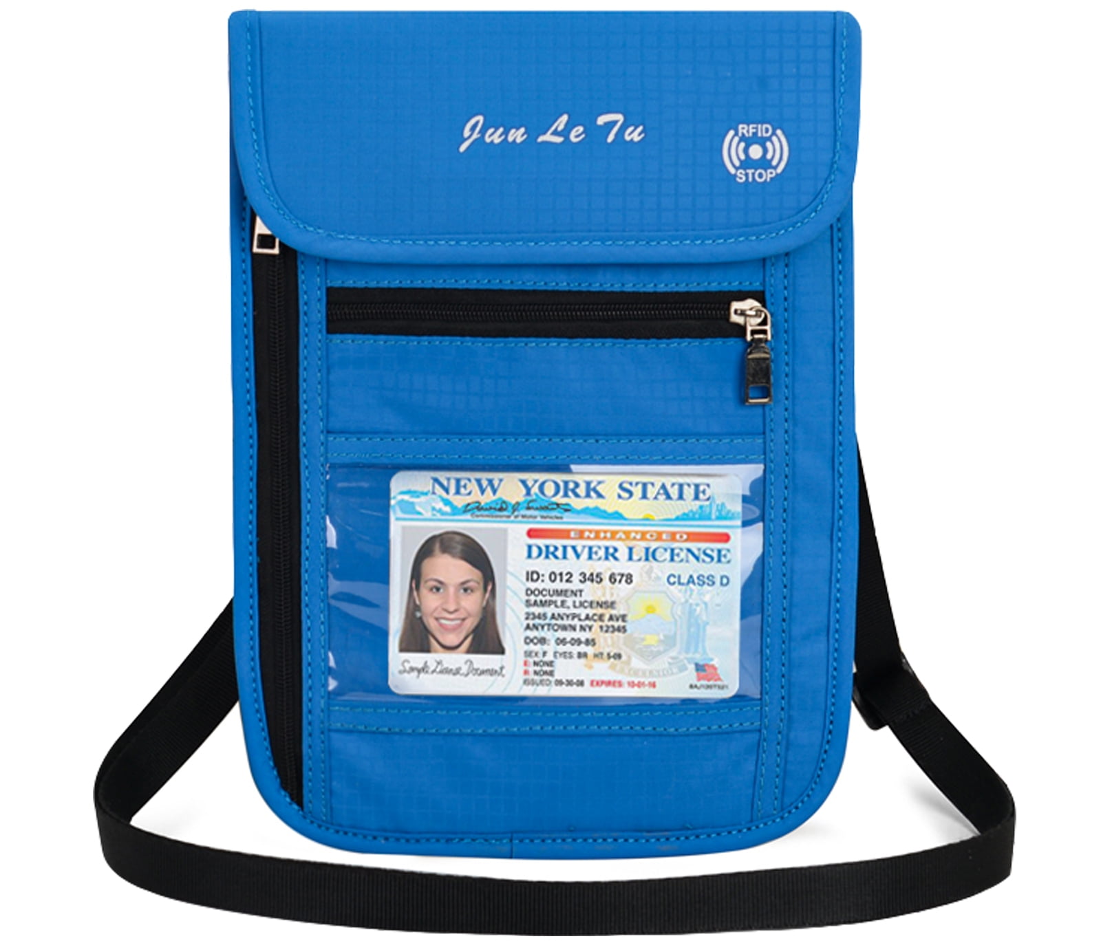 Passport Wallet Nylon Waterproof for Women Men Holder with RFID