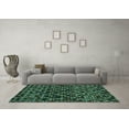 thumbnail image 3 of Ahgly Company Indoor Rectangle Abstract Turquoise Blue Modern Area Rugs, 4' x 6', 3 of 4