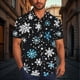 thumbnail image 1 of Blusa y camisa de manga corta con cuello vuelto para hombre, blusa informal de moda con cuello vuelto, blusa estampada de manga corta con botones, blusa de poliéster para hombre, 1 of 6