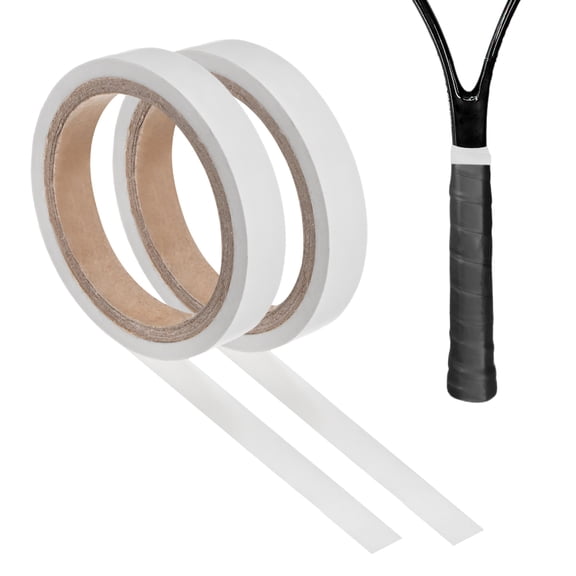 Uxcell 2-Pack Grip Finishing Tape Racket Wrap Grip Racquet Tapes for Pickleball/Racquetball/Badminton White
