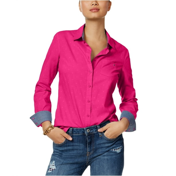 Camisa rosa tommy hilfiger mujer new arrivals