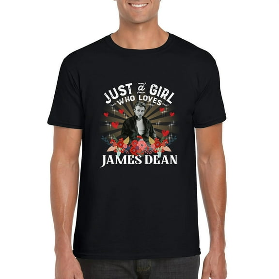 Just A Girl Who Loves James Dean Actor Rebel Without Cause T-Shirt, for men & women, up to size 5XL
