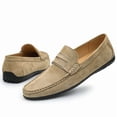 thumbnail image 5 of Men's Casual Loafers Slip On Leather Shoes Comfortable Lightweight Driving Shoes Male Moccasins Classic Penny Loafer Flats Boat Shoes Outdoor Walking Shoes, 5 of 14