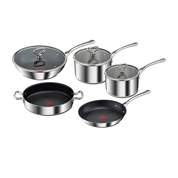 Batería 8 Pzas Tfal Reserve Collection E475S544 Acero Inox T-fal E475S544