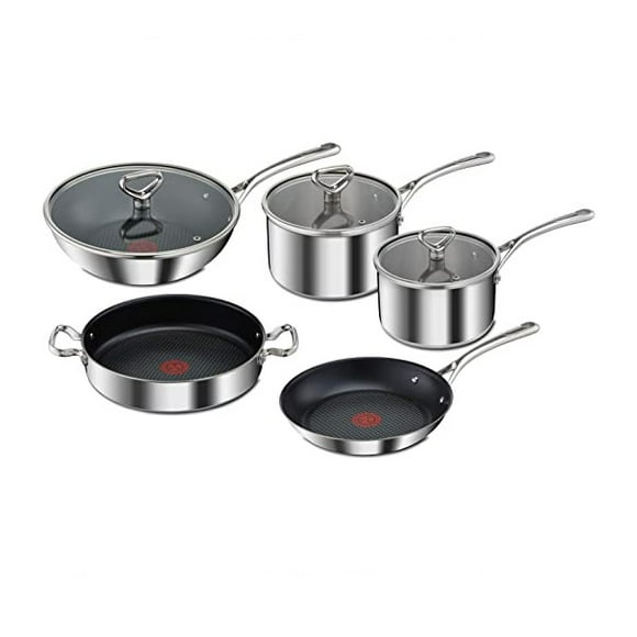 Batería 8 Pzas Tfal Reserve Collection E475S544 Acero Inox T-fal E475S544
