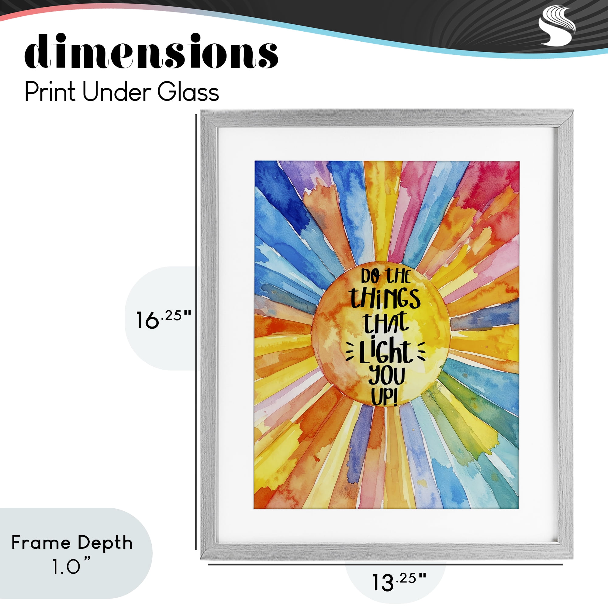 Stupell Industries Things That Light You Up Gray Framed Print Under Glass, design by Shelly Craig