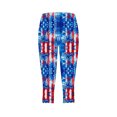 thumbnail image 4 of DDAPJ pyju Women's American Flag Capri Leggings USA 4th of July Patriotic Stars and Stripes High Waist Soft Stretchy Yoga Pants Lightning Sales of Today Blue XXXL, 4 of 5