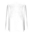 thumbnail image 4 of YUGYXL Long Length Sleeve Womens Tops V Neck Strappy Criss Cross Shirts Solid Color T-Shirt Casual Loose Fit Blouses White S, 4 of 5