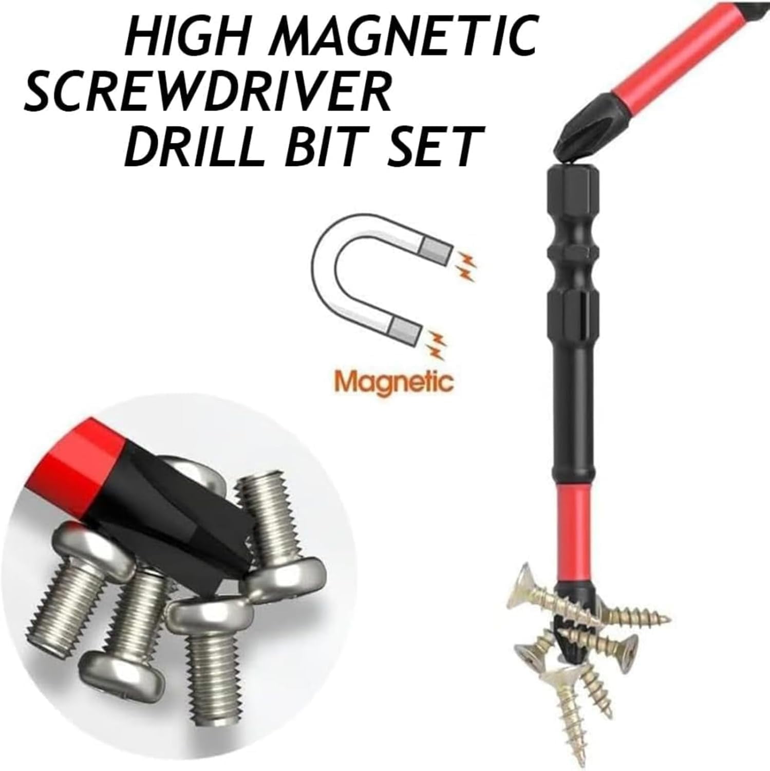 MKEUDQ-Impact Screwdriver drill Bit Set,1/4 Inch Hex Shank Anti-Slip with Electric Screwdriver Set for Electric Drill,Driver,10pcs high-magnetic screwdriver drill bit set for Diy & Professional Use