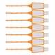 thumbnail image 4 of Botella de jabón líquido portátil de 7 piezas con funda de silicona, juego de botellas de viaje vacías de 30 ml x 7 piezas (botella rectangular con soporte naranja), 4 of 14