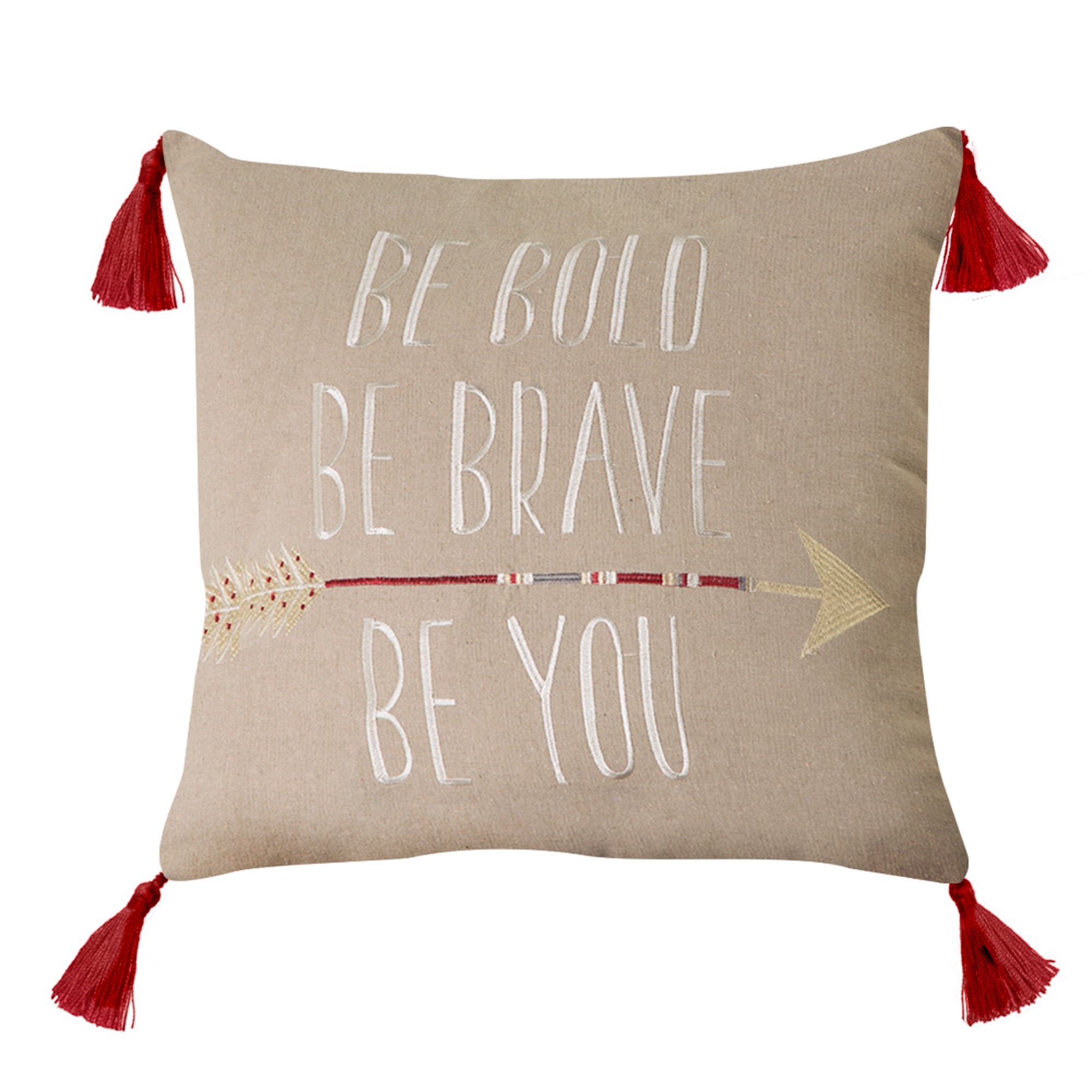 Be Bold Be Brave Pillow Walmart Com Walmart Com