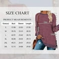 thumbnail image 2 of SWQZVT Shirts for Women Long Sleeve Tops Sweatshirts Fall Clothes Crew Neck Fashion Casual Loose Color Block Tunic Tops Pullover Basic Slits T-Shirts Purple Size XL, 2 of 8