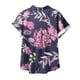 thumbnail image 2 of Camisas de Mujer Casual Impreso Cuello Botón Arriba Blusa de Manga Corta, Botón Arriba Camisa Mujeres, 2 of 5