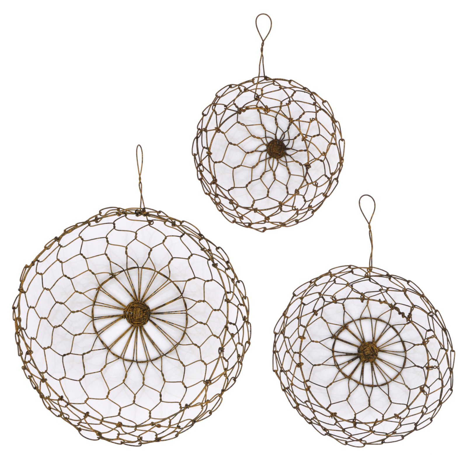 3R Studios Wire Hanging Baskets Set of 3