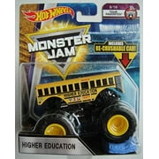 Hot Wheels Monster Jam 1:64 Scale Higher Education with Re-Crushable Car
