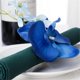 thumbnail image 4 of 6PCS Handmade Orchid Flower Napkin Rings Blue Flower Holders Handcraft Serviette Buckles Rings for W, 4 of 5