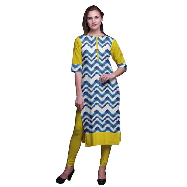 Bimba PrintedKurtiSummer Wear Kurta Straight Tunic Dresses For Women
