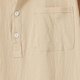 thumbnail image 4 of Ceisia Men's Shirt | Loose Stand Collar Short Sleeve Cotton-Linen Shirt | Breathable Textured Wrinkle (Multiple Solid Colors) Gift, 4 of 6