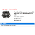 thumbnail image 2 of Front Wheel Hub Assembly - Compatible with 2018 - 2019 Mercedes-Benz E63 AMG S, 2 of 2