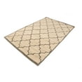 thumbnail image 4 of Cream & Brown Trellis 5X8 Hand-Tufted Modern Rug, 4 of 11