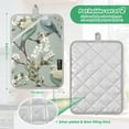 thumbnail image 3 of Birds on Flowers Branches Pot Holders Set of 2 Heat Resistant Kitchen Oven Gloves Potholder Cooking Baking Microwave Mitts, 3 of 7