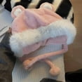 thumbnail image 6 of Pyhlmscde Women's Plush Faux Cap with Ear Fuzzy Hat, Womens Hats, Winter Hats for Women, Beanie for Women, 6 of 6