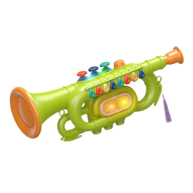 Yinanstore Trompette Jouet pour Jouets Trompette de Simulation Instrument de Musique Jouets Portable Jouets Éducatifs Précoces Trompette, Trompette Verte