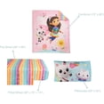thumbnail image 3 of Gabby's Dollhouse 4-Piece Soft & Cozy Multicolor Twin Bedding Set with Reversible Comforter for Kids, 3 of 9