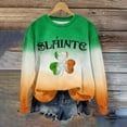 thumbnail image 3 of Guluxicc St. Patricks Day Sweatshirts for Women Casual Crewneck Long Sleeve Pullover Tops St Patty's Day Graphic Shirts, L, 3 of 5