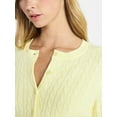 thumbnail image 5 of No Boundaries Cable Knit Button Front Cardigan, Women's XXS-XXL, 5 of 7