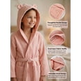 thumbnail image 6 of Boys&Girls Kids Terry Bathrobe Hooded Soft Towel Robe 100% Cotton Pajama Loungewear Kids Hooded Towel 2-12 Years, 6 of 7