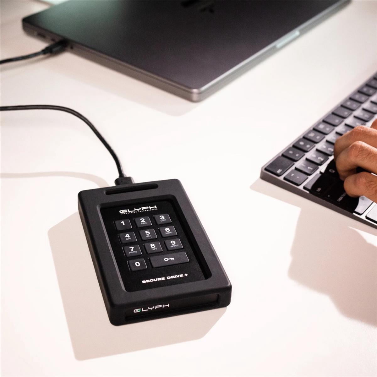 Glyph Technologies 8TB SecureDrive+ Professional External Solid-State Drive with Keypad
