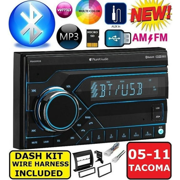 05-11 TOYOTA TACOMA AM/FM/BLUETOOTH/SD/USB CAR RADIO STEREO PKG WITH EQ