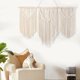 thumbnail image 3 of Estrela Macramé para colgar en la pared, tapiz tejido bohemio grande, borla de hojas, tapiz bohemio, cuerda de algodón, macramé, decoración de pared para dormitorio, sala de estar, fondo, 110 x 80 cm, 3 of 5