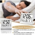 2 Pieces Digital Travel Alarm Clock Battery Operated Foldable LCD Clock