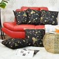 thumbnail image 1 of Handmade Eco-Friendly 16''x16'' Decorative Cushion Covers Floral Silk Black Indoor Pack Of 12, 1 of 3